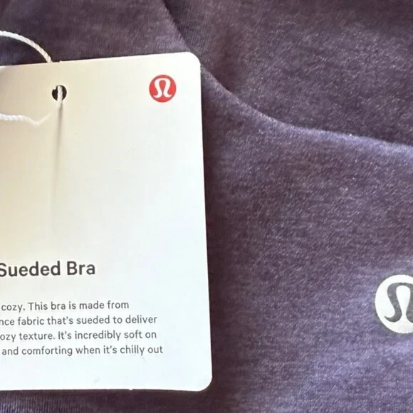 💜 NWT Lululemon 🔥 Soft Sueded Light Support B/C Cup Purple Sports Bra - Picture 8 of 9